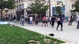SHOCKING - Violence between England, French & Russia hooligans Marseille - Euro 2016