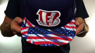 Bengals 'USA WAIVING-FLAG' Navy Fitted Hat by New Era