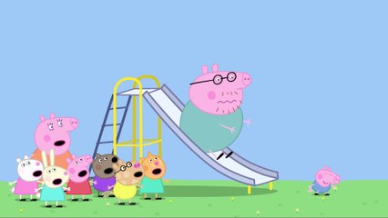 Peppa Pig - Daddy Pig gets stuck on the slide (clip)