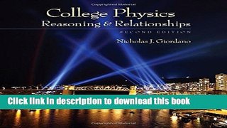 Read College Physics: Reasoning and Relationships (Textbooks Available with Cengage Youbook)