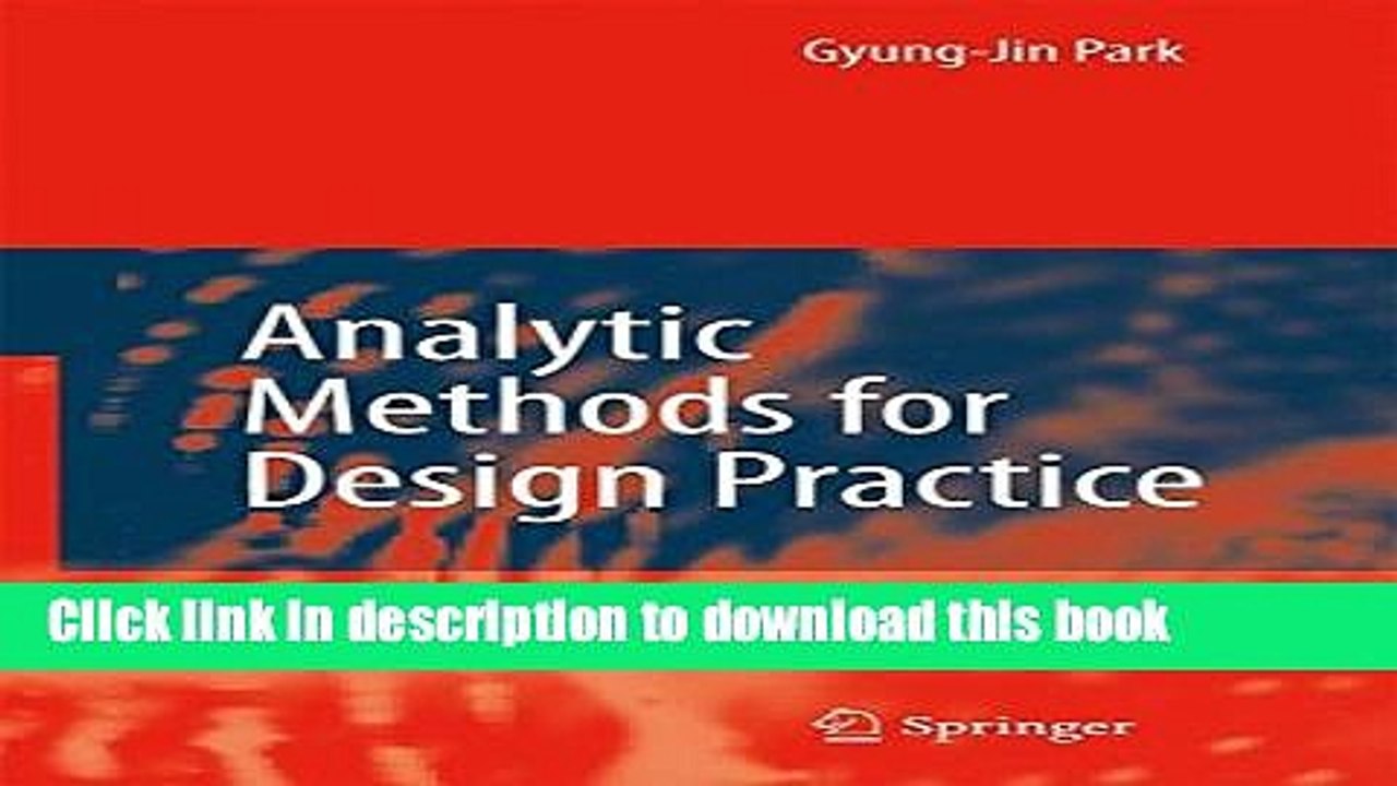 Read Analytic Methods for Design Practice  PDF Online