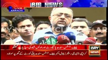 Chief Justice Sindh talks to media  after his son's recovery