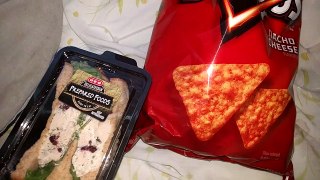 [H-E-B Cranberry Turkey Sandwich And Nacho Cheese Doritos]