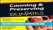 Read Canning and Preserving For Dummies  Ebook Free