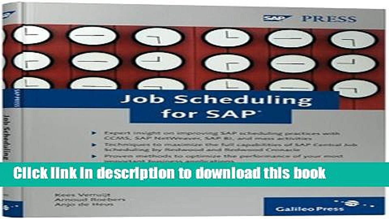 Download Job Scheduling for SAP  PDF Online