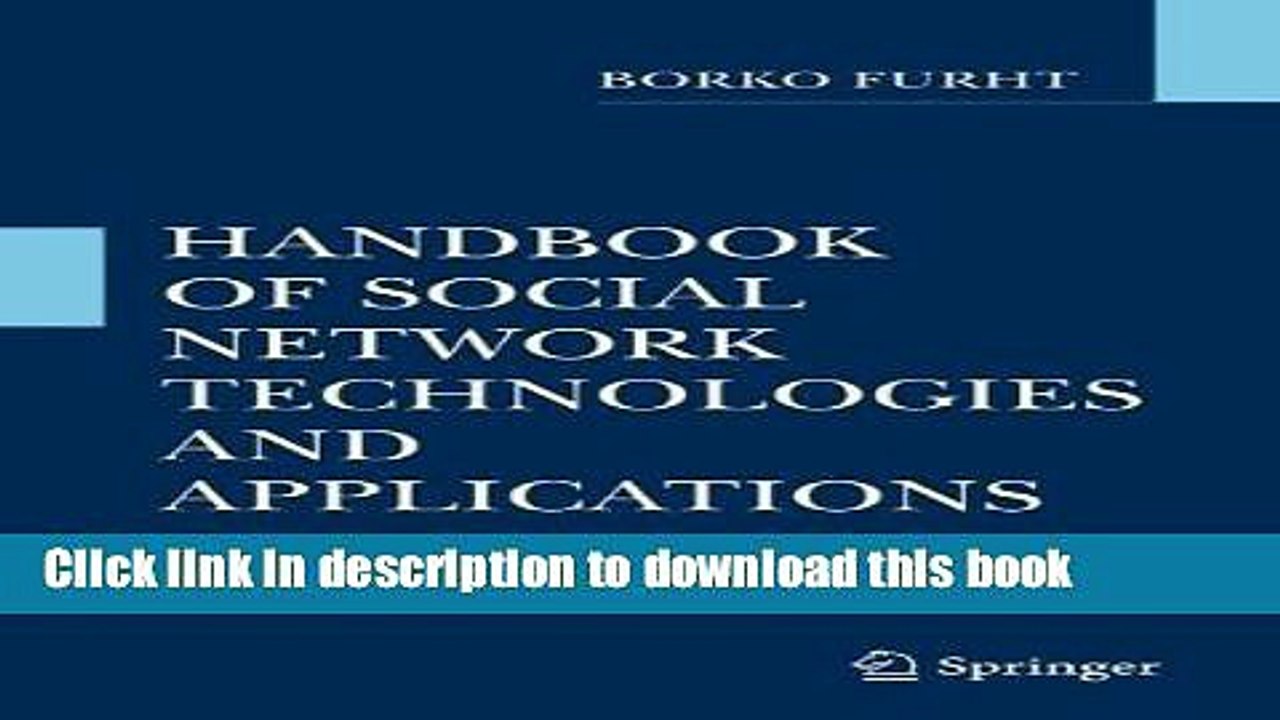 Download Handbook of Social Network Technologies and Applications  Ebook Free