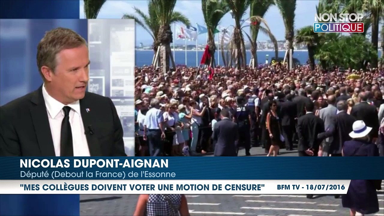 Nicolas Dupont-Aignan appelle à voter une motion de censure contre le gouvernement