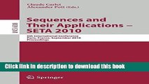 Read Sequences and Their Applications - SETA 2010: 6th International Conference, Paris, France,