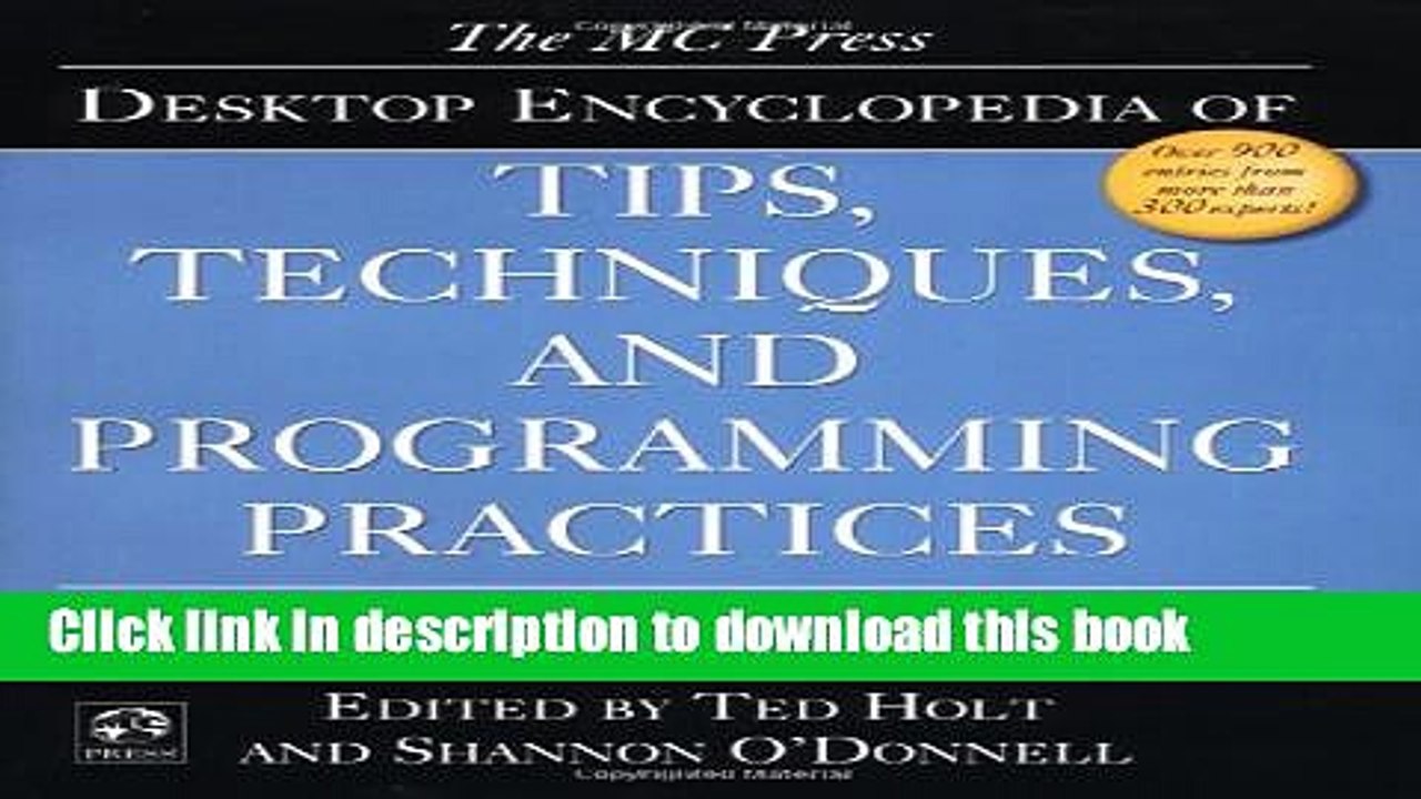 Download The MC Press Desktop Encyclopedia of Tips, Techniques, and Programming Practices for