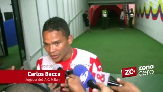 Bacca asistió al estadio y pidió a la afición “apoyar a los jugadores que están”