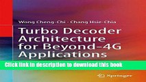 Read Turbo Decoder Architecture for Beyond-4G Applications Ebook Free