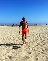 Zlatan Ibrahimovic Showing Kick Skills on Venice Beach!