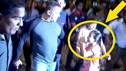 Salman Khan's Crazy Little FAN Hold His Hand At Airport