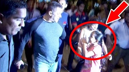Salman Khan's Little FAN Hold His Hand At Airport