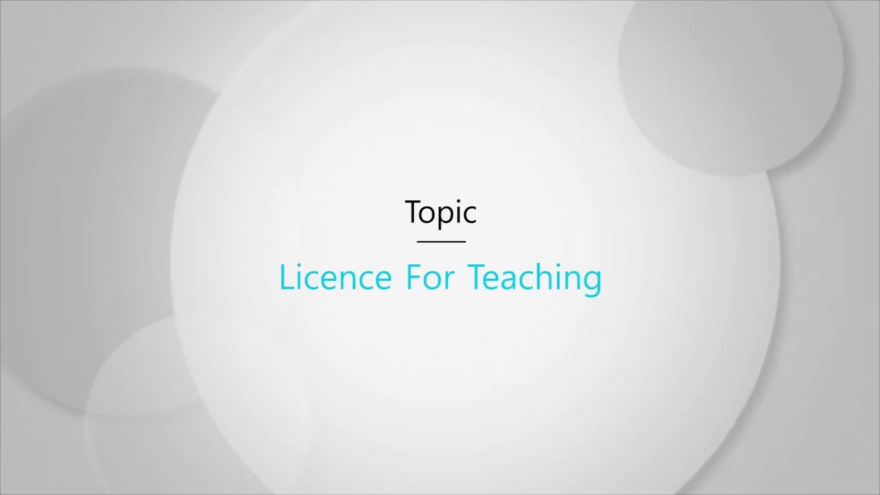 Licence For Teacher By Qasim Ali Shah