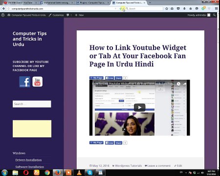 how To Add Social Media Button Icon At Your Wordpress Site In Hindi Urdu