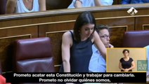 Irene Montero y su discurso en la Constitución de las Cortes