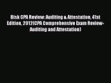 Popular book Bisk CPA Review: Auditing & Attestation 41st Edition 2012(CPA Comprehensive Exam