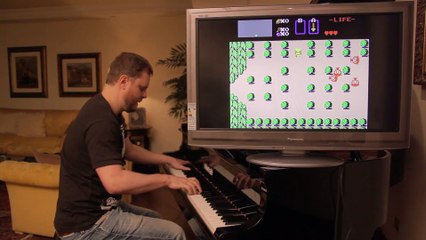 Il joue au piano les musiques de Zelda pendant le jeu !