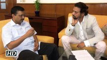 Watch Irrfan Khan meets Delhi CM Arvind Kejriwal