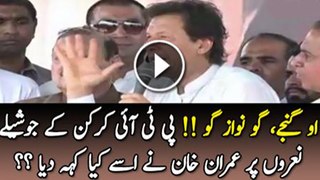 او گنجے، گو نواز گو !! پی ٹی آئی کارکن کے جوشیلے نعروں پر عمران خان نے اسے جلسے میں کیا کہہ دیا ؟؟ جلسہ گاہ میں شور مچ گ
