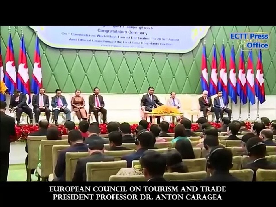EUROPEAN COUNCIL PRESIDENT ANTON CARAGEA OPENS WORLD TOURISM AWARDS CEREMONY 2016