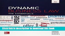 Read Dynamic Business Law: The Essentials, 3dr Edition  Ebook Free