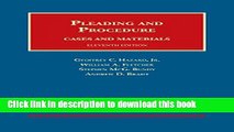 Read Cases and Materials on Pleading and Procedure (University Casebook Series) PDF Free