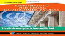 Read Cengage Advantage Books: Essentials of the Legal Environment Today (Miller Business Law Today