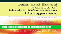 Download Legal and Ethical Aspects of Health Information Management  Ebook Free