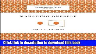 Download Managing Oneself (Harvard Business Review Classics)  Ebook Online