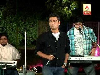 Anindo of Sahar at year end program on ABP Ananda