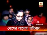 Candle light protest against rape in Park street on new year night