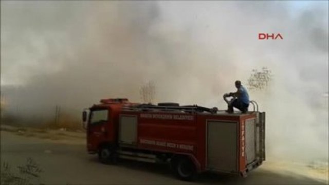 Mardin Suriye Sınırındaki Mayınlı Bölgede Yangın