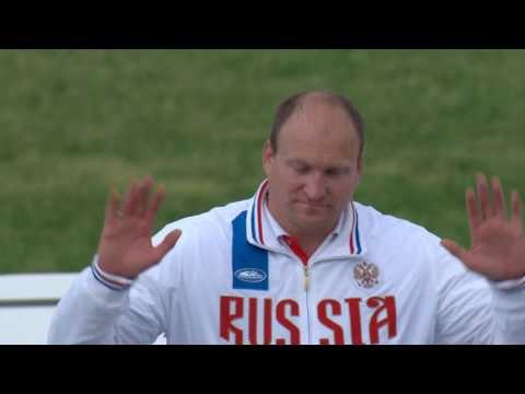 Men's shot put F57 | Victory Ceremony | 2016 IPC Athletics European Championships Grosseto