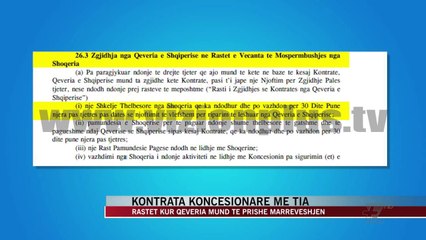 Kontrata koncesionare me TIA - News, Lajme - Vizion Plus