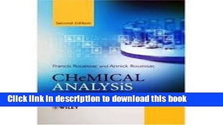 Read Books Chemical Analysis: Modern Instrumentation Methods and Techniques 2nd (second) edition