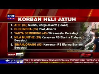 Nama Korban Helikopter Jatuh di Berastagi