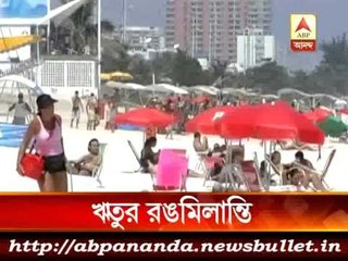 People enjoying different weather in various parts of the country