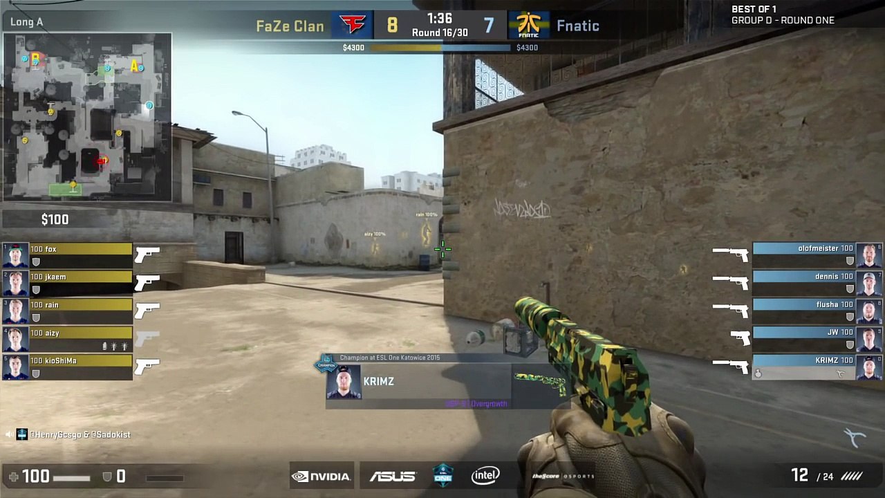 CS-GO - Fnatic vs. FaZe [Dust2] - ESL One Cologne 2016 - Group D_84