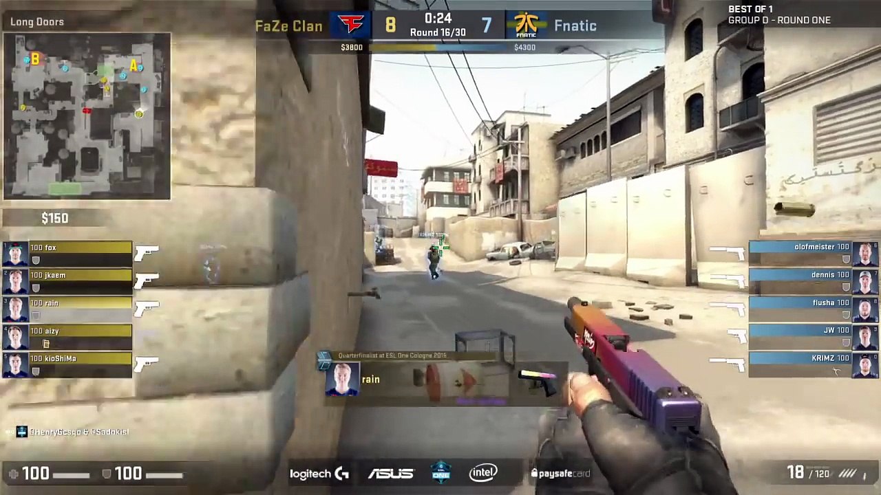 CS-GO - Fnatic vs. FaZe [Dust2] - ESL One Cologne 2016 - Group D_86