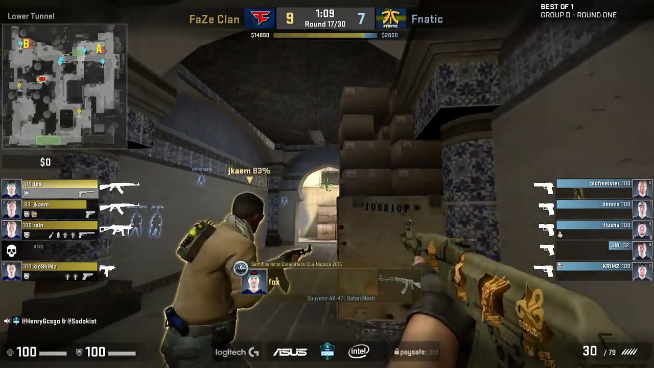 CS-GO - Fnatic vs. FaZe [Dust2] - ESL One Cologne 2016 - Group D_89