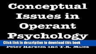 Read Book Conceptual Issues in Operant Psychology ebook textbooks