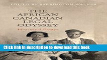 [PDF]  The African Canadian Legal Odyssey: Historical Essays  [Read] Full Ebook