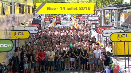 TdF 2016 - La minute de silence avant la 16e étape