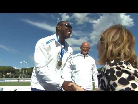 Men's discus throw F11 | Victory Ceremony | 2016 IPC Athletics European Championships Grosseto