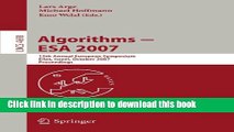 Read Algorithms - ESA 2007: 15th Annual European Symposium, Eilat, Israel, October 8-10, 2007,