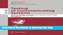 Read Testing of Communicating Systems: 18th IFIP TC 6/WG 6.1 International Conference, TestCom