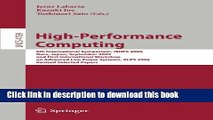 Read High-Performance Computing: 6th International Symposium, ISHPC 2005, Nara, Japan, September