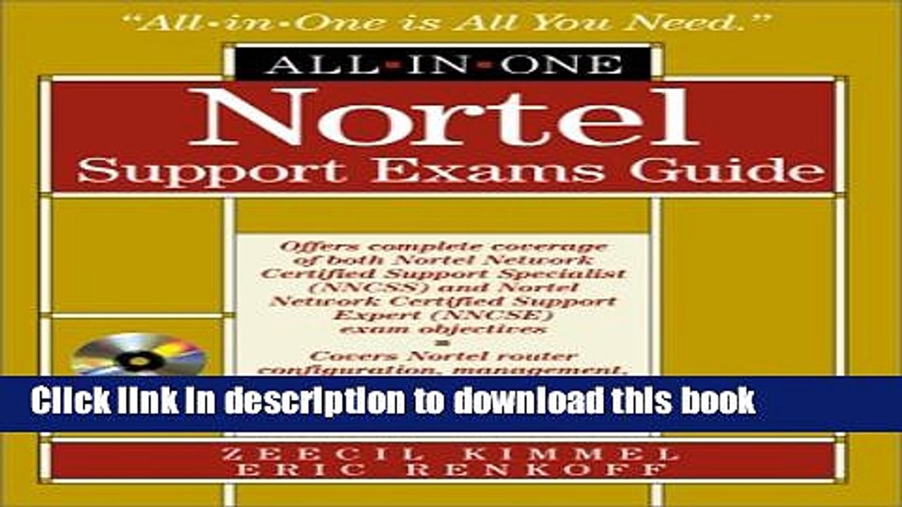 Download Nortel Networks(tm) Support Specialist and Expert Certification All-in-One Exam Guide
